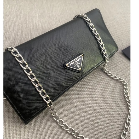 Prada Handbags - Prada Nero Saffiano Long Wallet